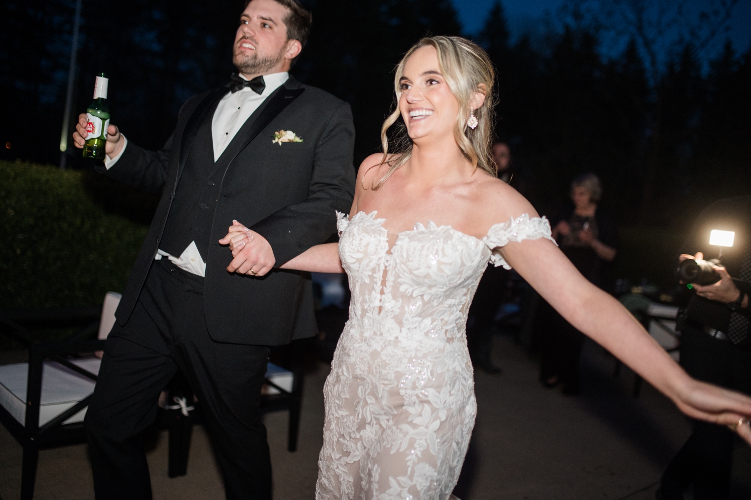 Greencrest Manor outdoor wedding reception al fresco by Michigan Wedding Photographer Courtney Rudicel
