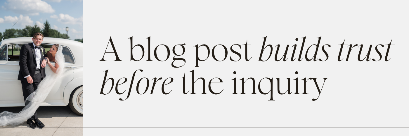 Why Wedding Photographers should still be blogging in 2026